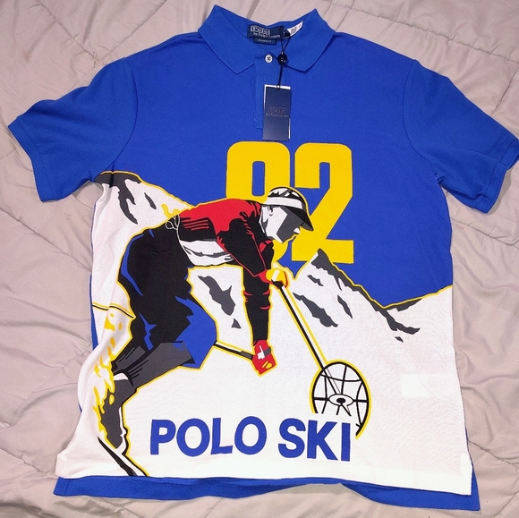 Ralph Lauren Other - Ralph Lauren Blue Polo Ski Graphic Shirt Size Medium Classic Fit NWT